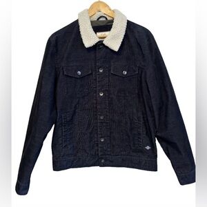 Flag & Anthem dk nvy corduroy trckr jkt w Sherpa trm collar MN M utility classic